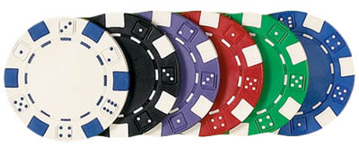 11.5 gram Dice Poker Chip role of 25 pc