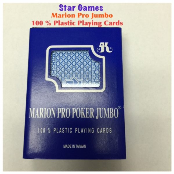Box of 12 decks  Marion Pro Poker Playing Cards  Jumbo index Plastic Cards