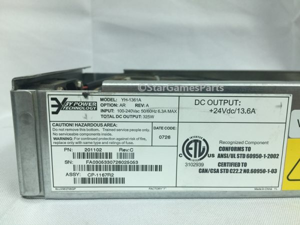 BALLY POWER SUPPLY 24V YH1361A (P/N 201102)