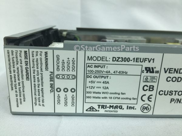 Trimag Power Supply used in Bally Games ,5vdc and 12vdc output