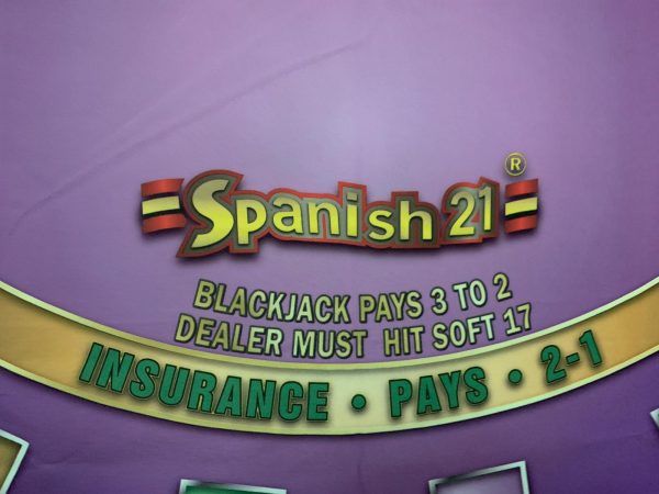 SPANISH 21 BLACKJACK LAYOUT